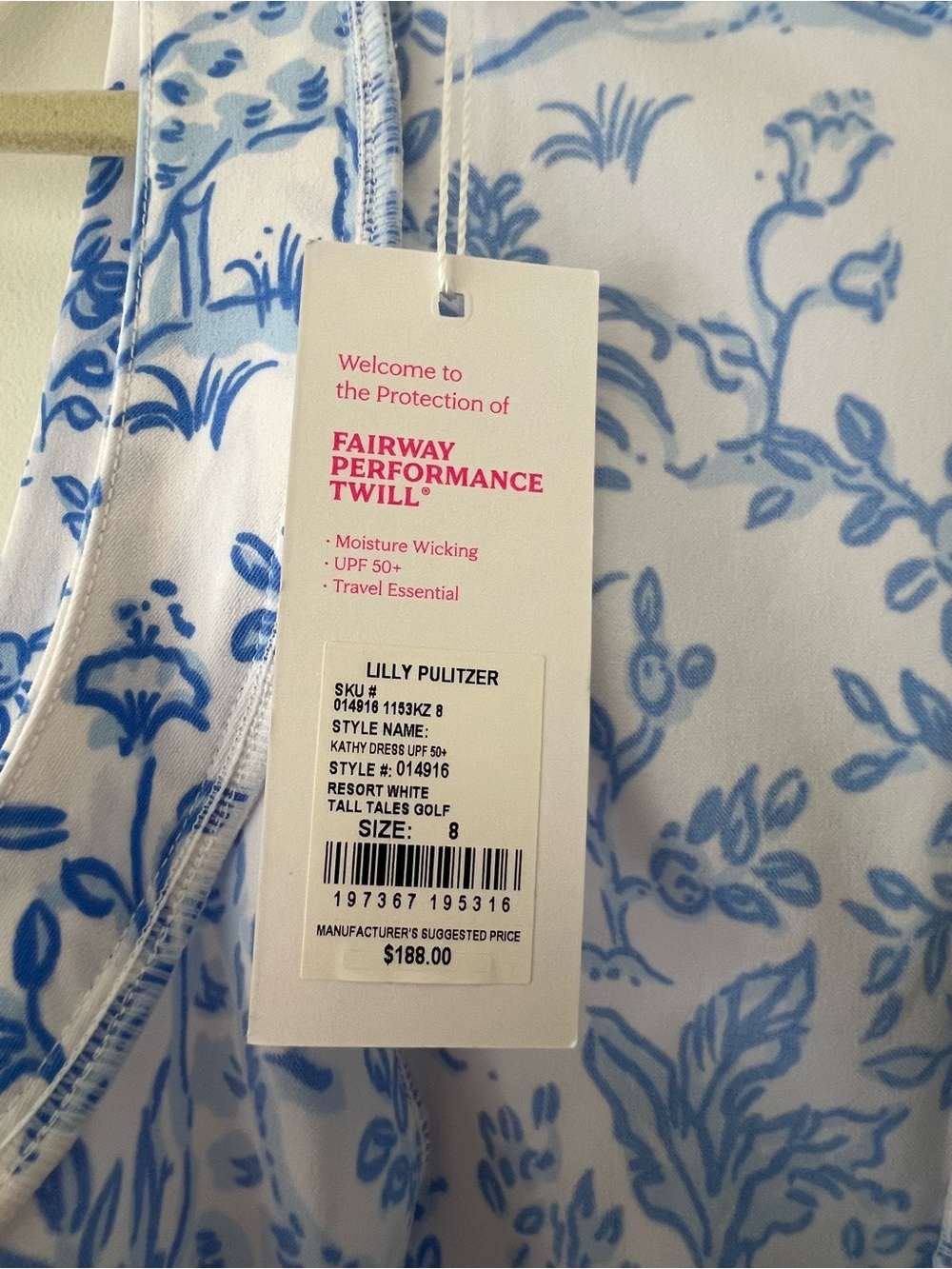 NWT Lilly Pulitzer UPF 50+ Luxletic Kathy Golf Dress "Tall Tales" / Size 8 - Picture 13 of 16